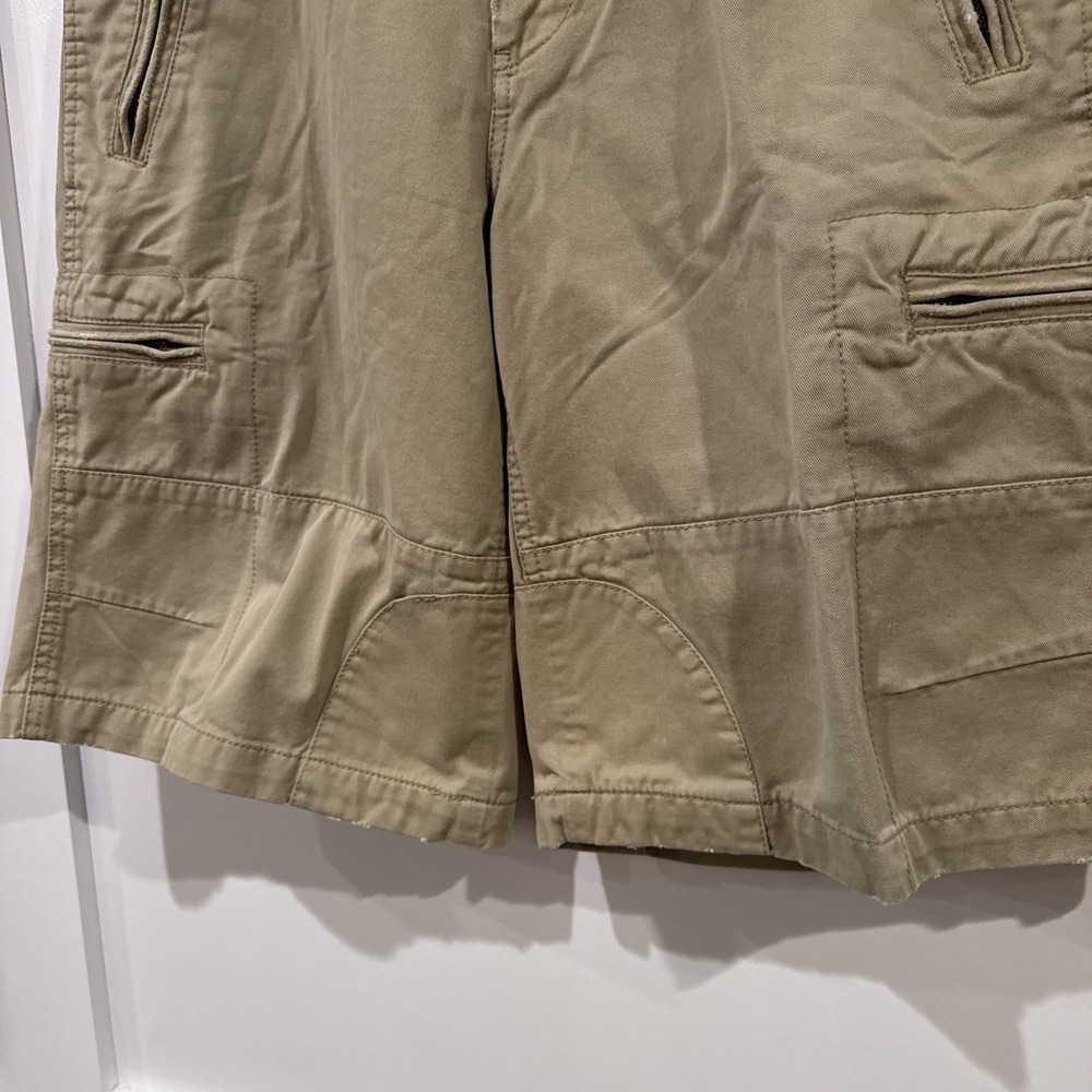 Vtg Express Mens Sz 32 Cargo Shorts Vintage Twill Utility Khaki Gorpcore Hiking - Picture 3 of 10